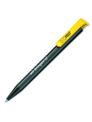 Plastic Pen Super Hit Eco Retractable Penswith ink colour Black Refill